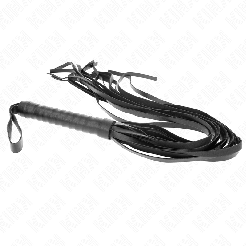 Kink - Látigo de cola larga de 70 cm con mango corto negro