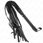 Kink - Látigo de cola larga de 70 cm con mango corto negro