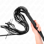 Kink - Látigo de cola larga de 70 cm con mango corto negro