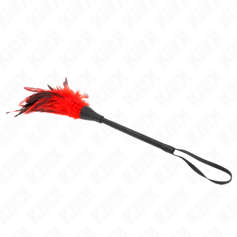 Kink - Penas de Frango Em Forma de Chifre Vermelho 36 cm
