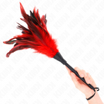 Kink - Penas de Frango Em Forma de Chifre Vermelho 36 cm