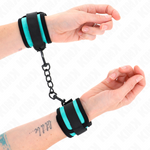 Kink - Gancho e Loop Nylon Bind Pulso Preto-Azul Ajustável 18-32 cm X 5 cm
