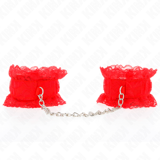 Kink - Punhos Elásticos de Renda Vermelho
