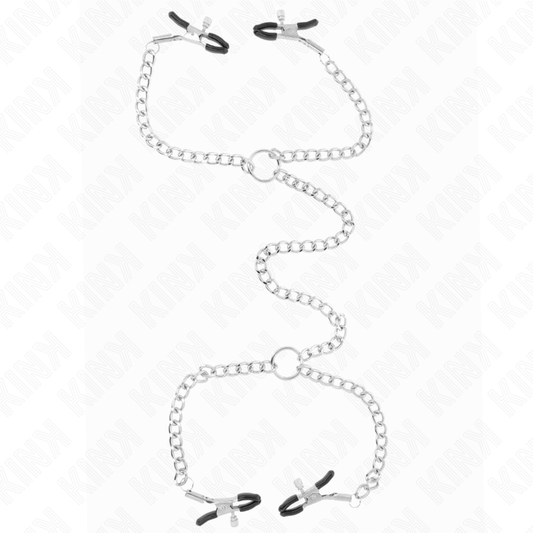 Kink - 4 Pinças de Corrente 32 cm Com Pequenas Correntes 14 cm