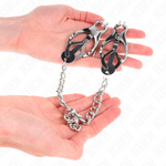 Kink - Pinzas de Trébol Japonés con Cadena Plateada 30 cm