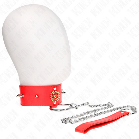 Kink - Colar de Diamante Vermelho Com Cinto 65 cm Ajdustável 35-51 cm X 7 cm