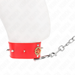 Kink - Collar de Diamante Rojo con Cinturón 65 cm Ajustable 35-51 cm X 7 cm