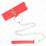 Kink - Collar de Diamante Rojo con Cinturón 65 cm Ajustable 35-51 cm X 7 cm
