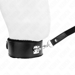 Kink - Colar Com Trela 116 cm Com Pregos Prata Modelo 4 Preto Ajustável 40-48 cm X 6 cm
