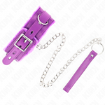 Kink - Collar con correa 65 cm con restricciones morado 36-42 cm X 5,5 cm