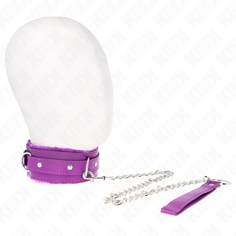 Kink - Colar Com Trela 65 cm Com Restrições Roxo 36-42 cm X 5,5 cm