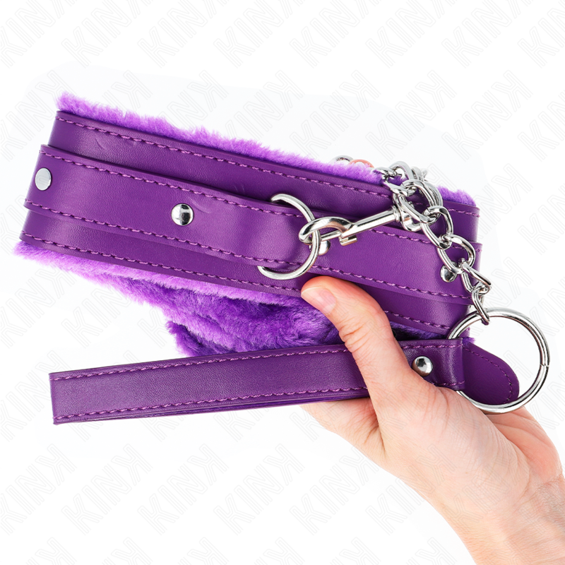 Kink - Collar con correa 65 cm con restricciones morado 36-42 cm X 5,5 cm