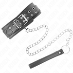 Kink - Collar con asa 65 cm Hebillas plateadas ajustables 33-46 cm X 5,5 cm