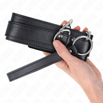 Kink - Collar con asa 65 cm Hebillas plateadas ajustables 33-46 cm X 5,5 cm