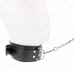 Kink - Collar con asa 65 cm Hebillas plateadas ajustables 33-46 cm X 5,5 cm