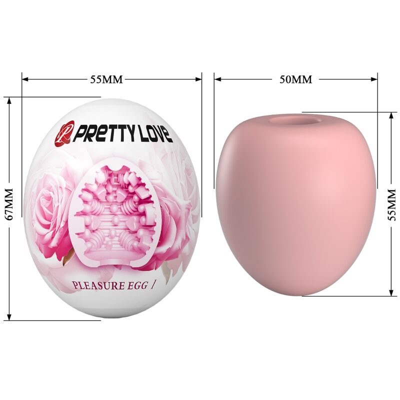 Pretty Love - Masturbador Masculino Rosa Ovo