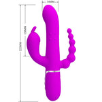 Pretty Love Cammy Vibrador Triplo Multifuncional 4 Em 1 Rosa