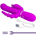 Pretty Love Cammy Vibrador Triplo Multifuncional 4 Em 1 Rosa