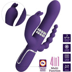 Pretty Love Cammy Triplo Vibrador Multifunção 4 Em 1 Roxo