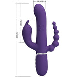Pretty Love Cammy Triplo Vibrador Multifunção 4 Em 1 Roxo