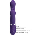 Pretty Love Cammy Triplo Vibrador Multifunção 4 Em 1 Roxo