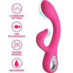 Pretty Love Fritz Rabbit Vibrador 12 Vibrações Rosa