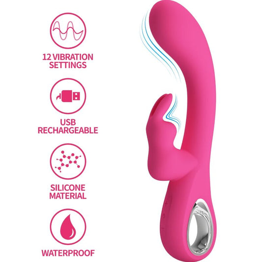 Vibrador Conejo Pretty Love Novak 12 Vibraciones Rosa