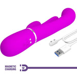 Pretty Love Shania Vibrador Multifunción Triple Conejo Rosa