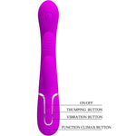Pretty Love Shania Vibrador Multifunción Triple Conejo Rosa