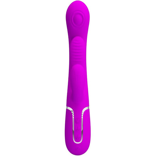 Pretty Love Shania Vibrador Multifunción Triple Conejo Rosa
