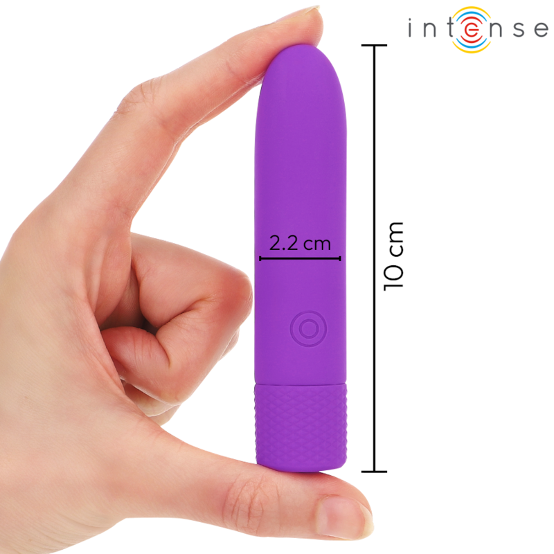 Intense - Symone Bala Vibradora Recargable USB 8 Vibraciones Morado 10 X 2,2 cm