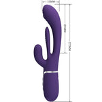 Pretty Love Shania Triple Rabbit Vibrador Multifuncional Roxo