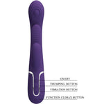 Pretty Love Shania Triple Rabbit Vibrador Multifuncional Roxo