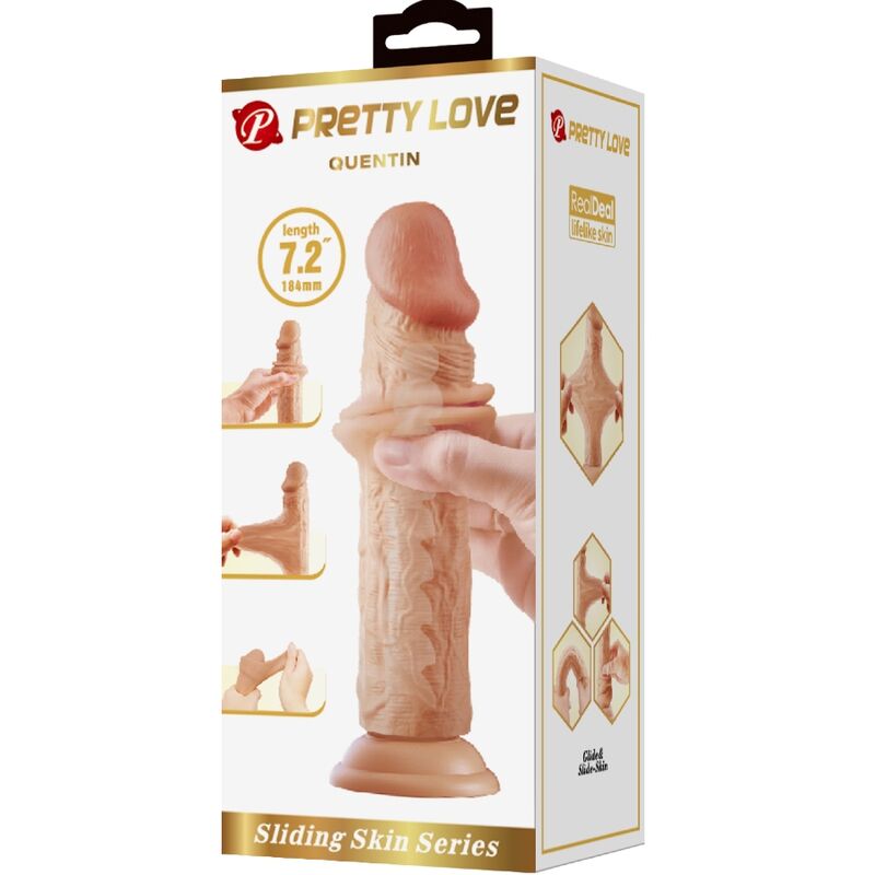 Pretty Love - Dildo Realista Quentin 18 cm Carne