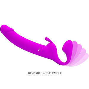 Pretty Love - Zanini Strapless Strap-On 10 Vibrações Roxo
