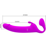 Pretty Love - Zanini Strapless Strap-On 10 Vibrações Roxo