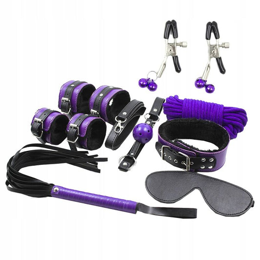 Secretplay Bdsm Set 8pcs Morado / Negro.