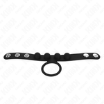Kink - Anel de Couro Para Pénis 3,5 cm Com Fecho de Pressão 23 X 2 cm