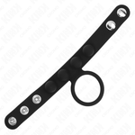 Kink - Anel de Couro Para Pénis 3,5 cm Com Fecho de Pressão 23 X 2 cm