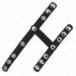 Kink - Anel Para Pénis Com 3 Tiras Divisoras de Bolas Ajustáveis