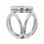 Kink - Anel Para Pénis de Metal Triplo Cromado 3,8 cm A 5 cm Modelo 1