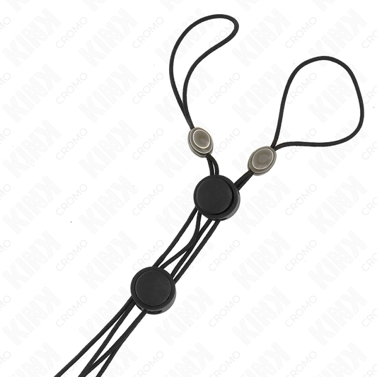 Kink - Grampos de Mamilos Detalhes Pretos Com Elástico Preto