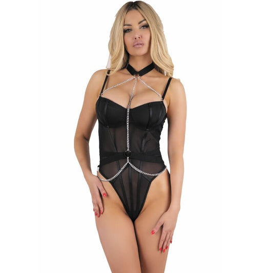 Livco Corsetti Fashion Melisenda Cf 1709 Bata de Baño + Camiseta + Tanga Negro S