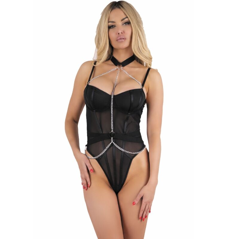 Livco Corsetti Fashion Melisenda Cf 1709 Roupão de Banho + Camiseta + Tanga Preto S