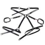 Subblime 953690 Esposas con Cinturón de Bondage Negro Talla Única