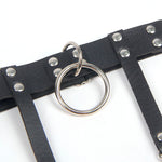 Subblime - 953744 Liga Punk de Cuero Ajustable Negra Talla Única