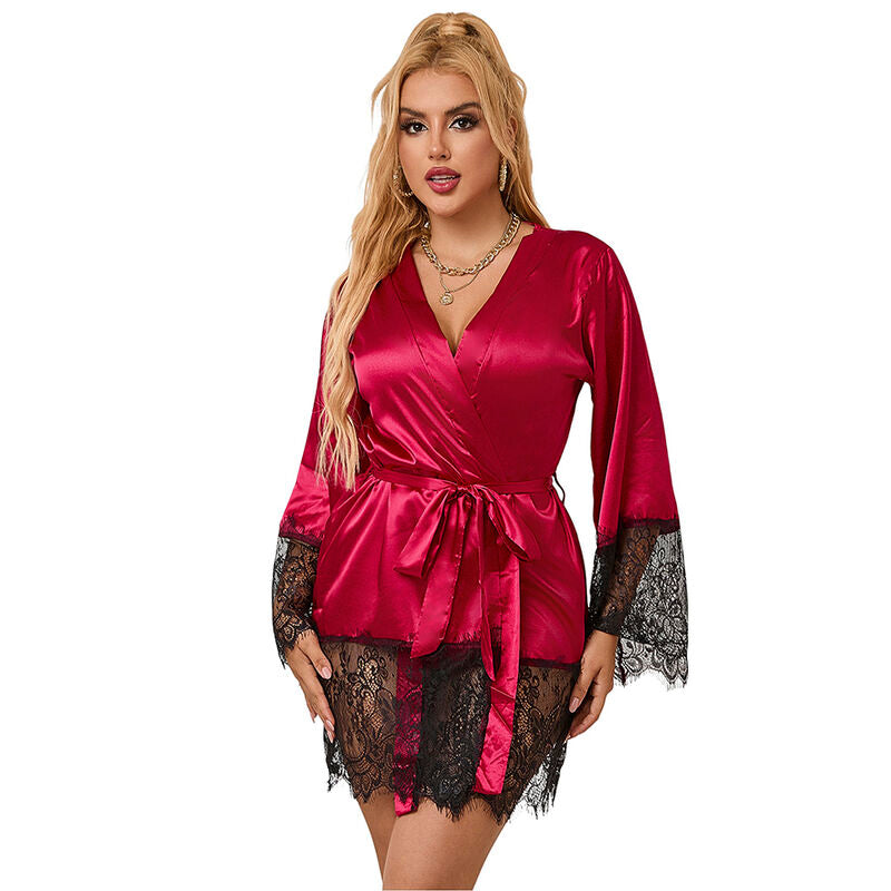Subblime 953812 Pijamas Elegantes de Renda + Tanga Vermelho S/m