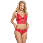 Subblime 953898 Camisola de Seda e Renda + Calcinha Vermelha S/m