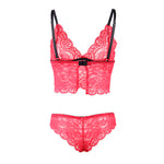 Subblime 953898 Camisola de Seda e Renda + Calcinha Vermelha S/m