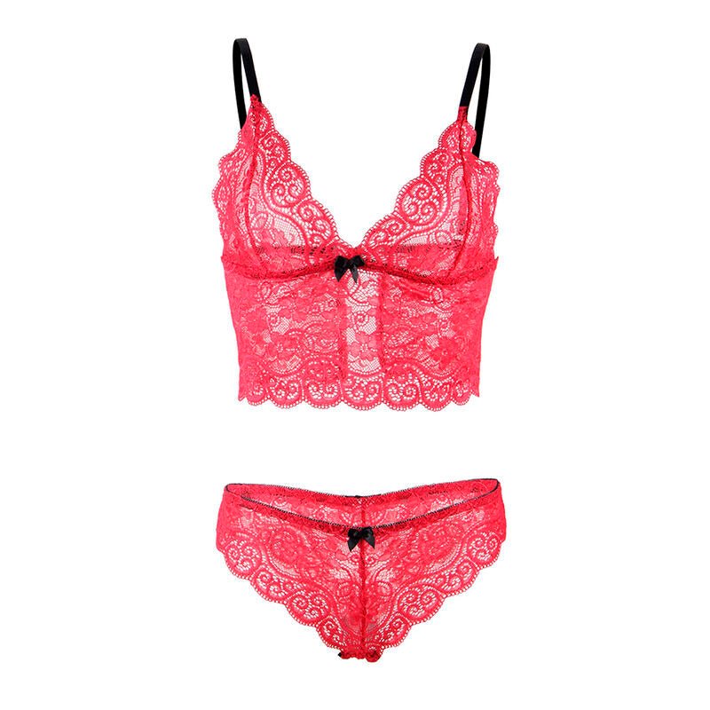 Subblime 953904 Camisola de Seda e Renda + Calcinha Vermelha L/xl